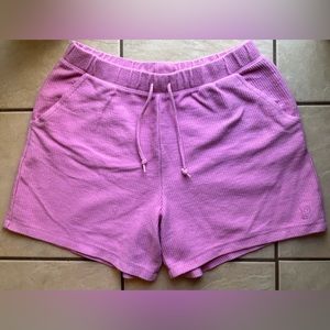 NWOT Pink Vs Sleep Comfy Shorts Size Large Pink Color Stretchy Adjustable Waist